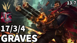 Graves Jungle vs Warwick - EUW Master | Patch 13.7