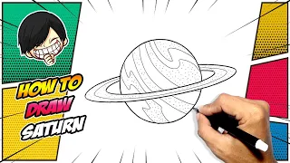 How to draw Saturn easy