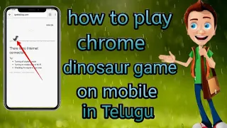 How to play crome dinosaur game in telugu || by learning with manohar || how to play dino game||2020