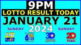 9pm Lotto Result Today January 21 2024 (Sunday)