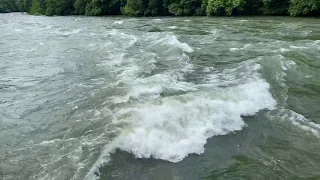 Uji River during the release of Amagase Dam