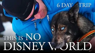 6-Day Arctic Winter Trip with Huskies | Mountain Evacuation, Hard Wind, Wild Nature