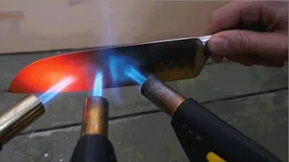 EXPERIMENT Glowing 1000 Degree KNIFE VS PHONE!
