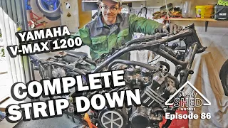 Stripping Down a Custom V-Max - Yamaha V-Max 1200 - Shoogly Shed Motors Episode 86