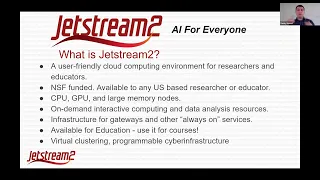 Getting Started with Jetstream2 - National Science Foundation-funded Cloud Resource (11/30/2023)