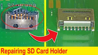 How to replace mobile phone memory card sd card holder slot jacket