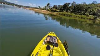 PRIMEIRA PESCARIA COM MEU NOVO CAIAQUE ALPHA CROSS  DA MILHA NÁUTICA.