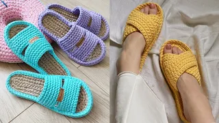 Attractive and style free crochet pattern crochet slippers summer collection 2022