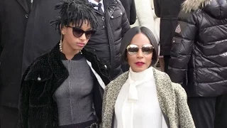 Jada Pinkett Smith and her daughter Willow at the Chanel Fashion Show in Paris