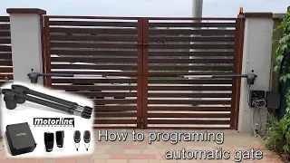 Motorline Lince 400 how to programming automatic gate