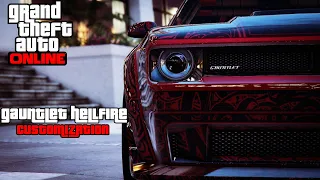 GTA 5 Online : Gauntlet Hellfire Customization !! (Dodge Challenger SRT)