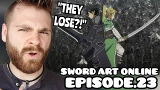 THEY CAN'T WIN??!! | Sword Art Online | Episode 23 | New Anime Fan | REACTION!