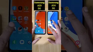 Samsung A23 5G vs Samsung A14 5G Speed Test Comparison | #shorts