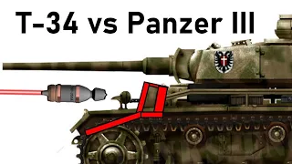 T-34 vs Panzer III Spaced Armour | 76.2mm BR-350A Armour Piercing Simulation