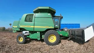 Уборка урожая подсолнечника 40 + ц/га комбайн John Deere 9650 с жаткою ZAFFRANI Sunflower.