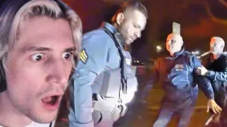 Cop Slams His Own Police Chief Onto Car Hood | xQc Reacts