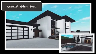 Minimalist Modern house! SPEED BUILD (exterior only) | Roblox: Bloxburg