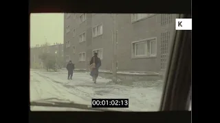 1970s, 1980s Germany, POV Driving In Snowy East Berlin, 35mm