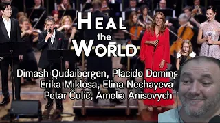 Dimash, P.Domingo Jr., E.Miklósa, E.Nechayeva, P.Čulič, A.Anisovych - HEAL THE WORLD (REACTION)