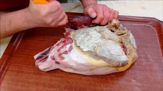 Recette Boucherie Charcuterie -  Désossage d'un jambon cru façon Fifi