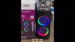 Мобильная колонка акустика ZX7786 - радиомикрофон/BLU/USB/SD/TWS/Радио. 200 Вт 2х10" 095-102-1230