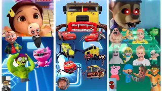 SKIBIDI TOILET vs EXTRA SLIDE vs BUS EATER vs HOUSE HEAD vs PAW PATROL | Tiles Hop EDM Rush!