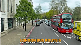 London Bus Ride: Route 52 - Central to Northwest LondonUpper Deck Views | Victoria Stn to Willesden