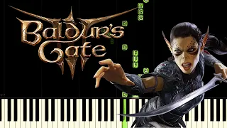 Baldur's Gate 3 - Main Theme - Synthesia Piano Tutorial