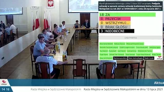 Urząd Miejski w Sędziszowie Małopolskim – XXXIV SESJA RADY MIEJSKIEJ W SĘDZISZOWIE MAŁOPOLSKIM