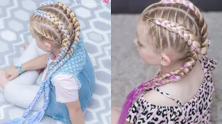 2 TIPOS DE TRENZAS CON EXTENSIONES PARA PRINCIPIANTES / PEINADOS PARA NIÑAS