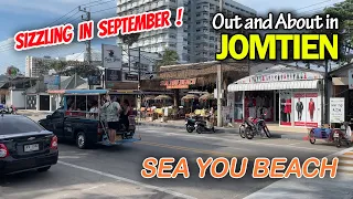 Jomtien Sizzling September Heat. A Look at Jomtien Pattaya Beach Road, Thailand