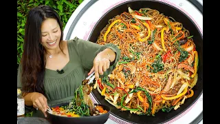 Korean’s One of the Most Delicious Noodles Vegetarian Japchae