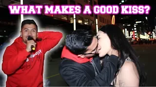 Girls on "What makes a good kiss?" (Kissing A Random Stranger!)