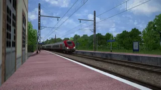 Open Rails - Passage d'un TER en gare de Livry sur Seine (Ligne R du Transilien)