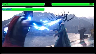 Thor and Valkyrie Vs Hela With Healthbars