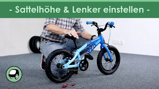 Sattelhöhe und Lenker beim Kinderfahrrad richtig einstellen - so funktioniert´s!