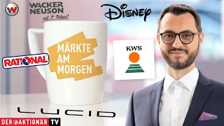 Märkte am Morgen: Disney, Lucid, Take-Two Interactive, Siemens, Rational, KWS Saat, Wacker Neuson