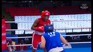 Boxing: Brigitte MBABI (DR Congo-RED) VS Mai KITO (Japan-BLUE)