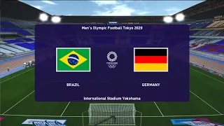 BRAZIL vs GERMANY | Men's Olympic Football Tournament Tokyo 2020 | Realistic Gameplay
