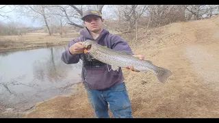 Cedar springs Trout fishing! Catching trout on handmade lures!