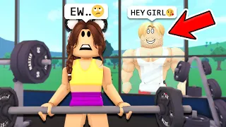 This CREEPY GUY was FOLLOWING Me at the GYM.. (Bloxburg)