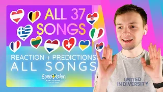 ALL SONGS of EUROVISION 2024: my predictions and last reaction! (Recap of all 37 songs)