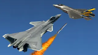 [4K] China's Stealth Fighter J-20, KJ-500 locked 2 US F35 for the first time over East China Sea