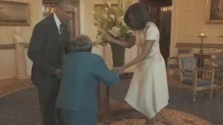 106-year-old dances with the Obamas