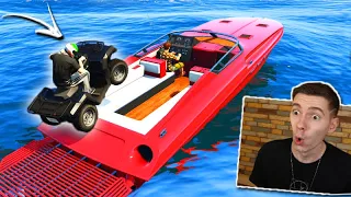 GTA V Online: MISSÃO IMPOSSÍVEL - TRANSPORTEI UM CARRO com um BARCO!!!