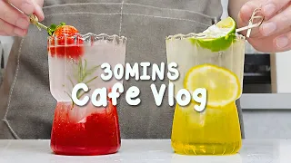 💛쌀쌀한 날엔 카페 안으로 대피🍮30mins Cafe Vlog/카페브이로그/Cafe Vlog/ASMR/Tasty Coffee#271