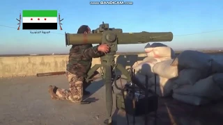 СИРИЯ обстрел боевиками разных целей с птрк TOW2.