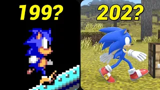 Evolution of Sonic walk animations