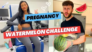 Hilarious Watermelon Pregnancy Challenge! Husband Gets to experience Pregnancy struggles!