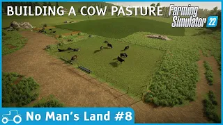 No Man's Land #8 FS22 Timelapse Building A Cow Pasture, Buying Dairy Cows & Expanding The Farm Yard